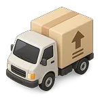 Vrachtwagen met dozen